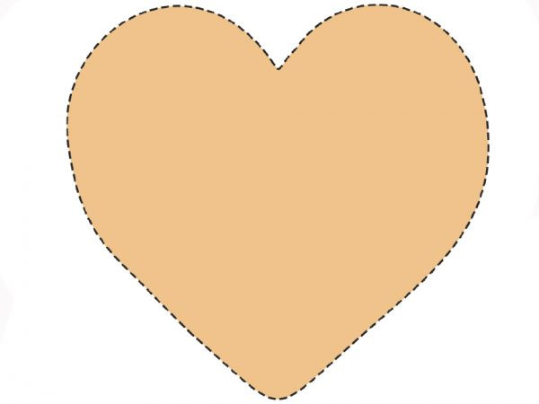 Sagoma Cuore in legno cm 12