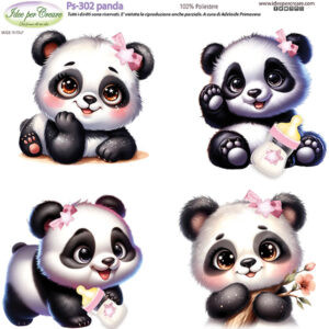 Pannello cm 25x25 Panda