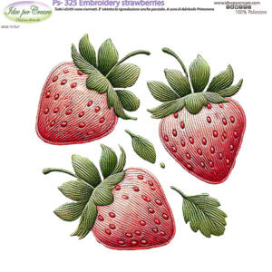 Pannello cm 25x25 Embroidery Streawberries