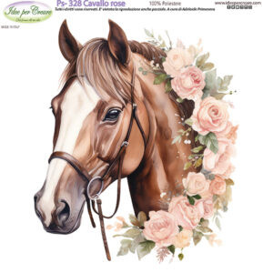 Pannello cm 25x25 Cavallo Rose