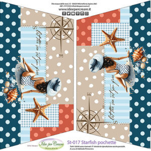 Tessuto resinato Pochette Starfish