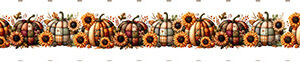 Nastro Bordo Zucche h. 6 cm x 90 cm