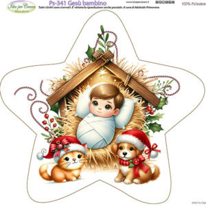 Pannello cm 25x25 Gesù Bambino