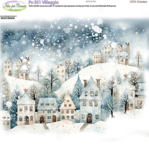 Pannello cm 25x25 Villaggio innevato