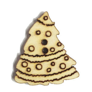 Bottoncini il legno Albero con palline cm 3 (bl 5 pz)