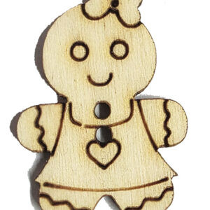 Bottoncini il legno Gingerina cm 3 (bl 5 pz)