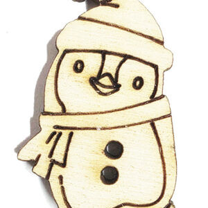Bottoncini il legno pinguino cm 3 (bl 5 pz)