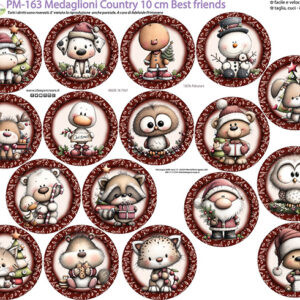Pannello cm 40x50 Medaglioni cm 10 Best Friends