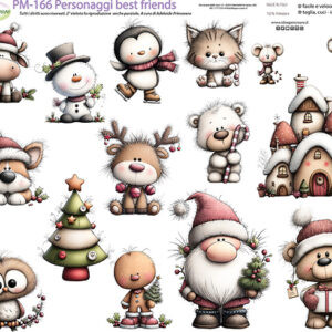 Pannello cm 40x50 Personaggi Best Friends