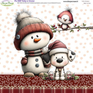 Pannello cm 25x25 Toby e snow