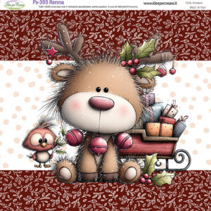 Pannello cm 25x25 Renna