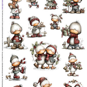 Carta Riso Papere sulla neve