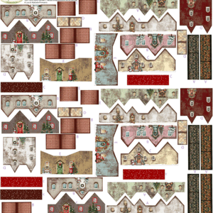 Pannello cm 50x50 Casette presepe piccole