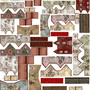 Pannello cm 50x50 Casette presepe miste