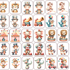 Pannello cm 50x50  Memory Circus