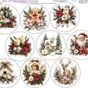 Pannello cm 40x50 medaglioni misti cm 13,5