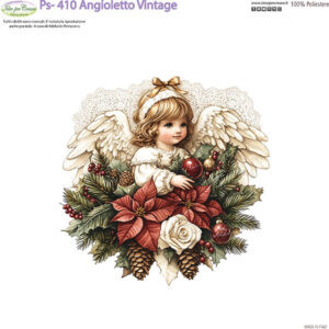 Pannello cm 25x25 Angioletto Vintage