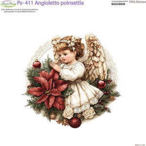 Pannello cm 25x25 Angioletto Poinsettia