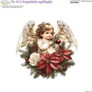 Pannello cm 25x25 Angioletto Agrifoglio