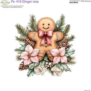 Pannello cm 25x25 Ginger rosa