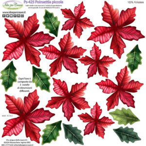Pannello cm 25x25 poinsettia piccola