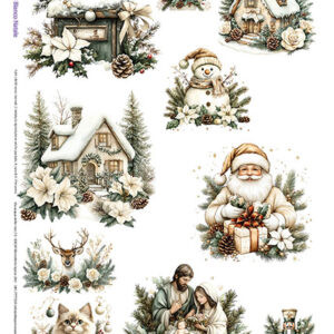 Carta Riso Bianco Natale