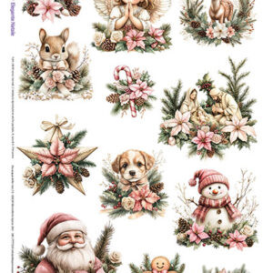 Carta Riso elegante Natale