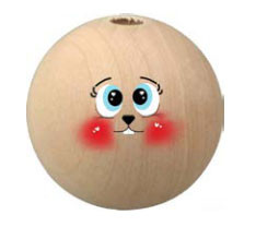 Faccine Legno SFERE Bunny Occhi APERTI