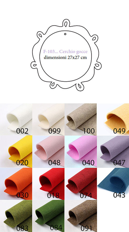 Cerchio con gocce cm 27x27