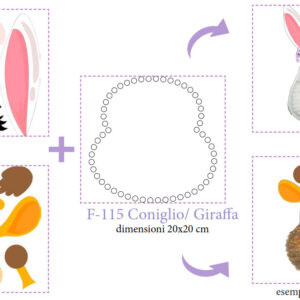 Pannello cm 20x20 Mattonella Giraffa