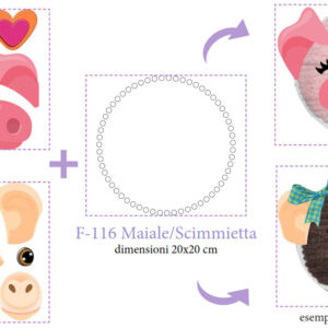 Pannello cm 20x20 Mattonella Maiale