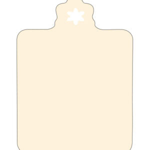 Tag in legno con cristallo di neve cm 17x24