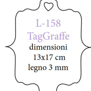 Tag in legno graffe cm 13x17