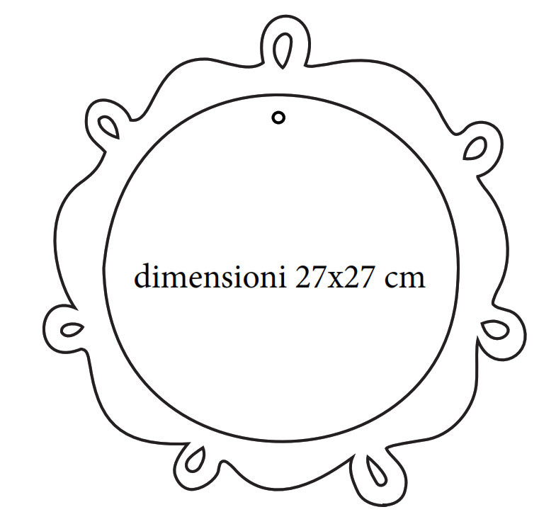 Sagoma Cerchio con gocce cm 27x27