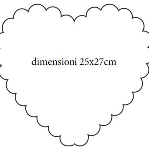 Sagoma Cuore Smerlato cm 26x25