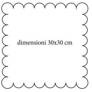 Sagoma Quadrato Smerlato cm 25x25