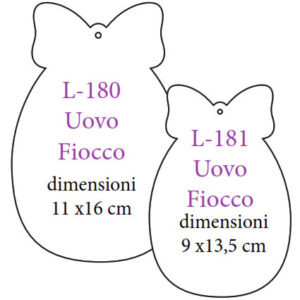 Tag Uovo con fiocco cm 9x13,5