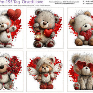 Pannello cm 40x50 Tag Orsetti love