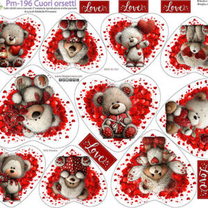 Pannello cm 40x50 Cuori