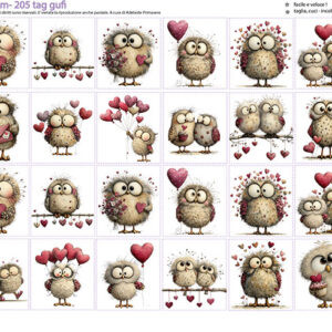 Pannello cm 40x50 tag Gufi