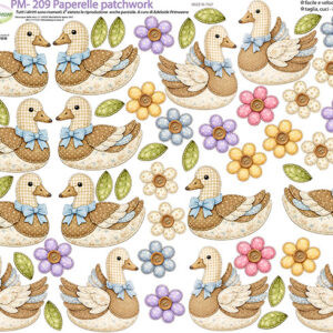 Pannello cm 40x50 Paperelle patchwork