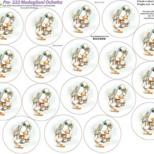 Pannello cm 40x50 Medaglioni ochette 10 cm