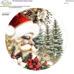 Pannello cm 25x25 Babbo natale Rosso