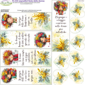 Pannello cm 25x25 Segnalibri festa della donna