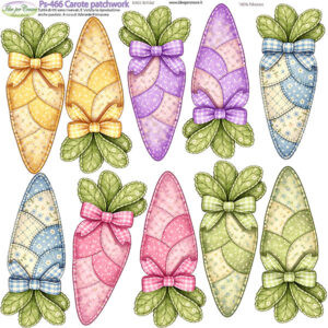 Pannello cm 25x25 Carote Patchwork