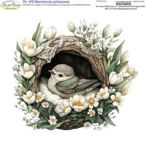 Pannello cm 25x25 Benvenuta primavera
