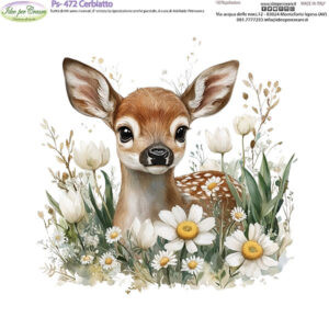 Pannello cm 25x25 Cerbiatto