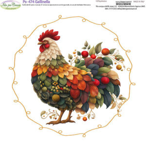 Pannello cm 25x25 Gallinella