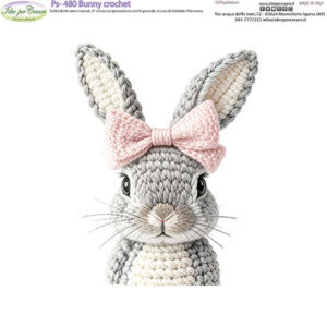 Pannello cm 25x25 Bunny Crochet