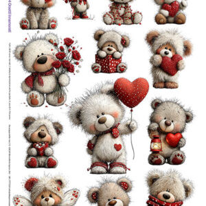 Carta Riso Orsetti Innamorati